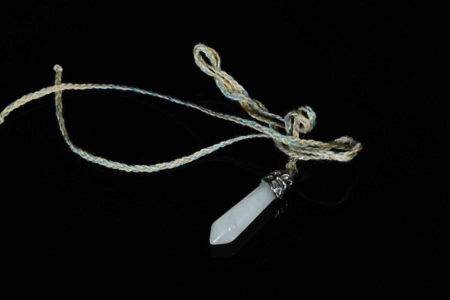 上海都达杂项专场十八（全场包邮） 天然白水晶柱吊坠挂件 附鉴定证书