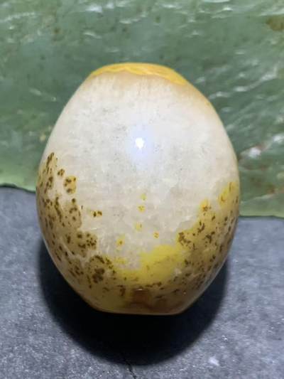 精美冰飘鸡油黄战国红玛瑙随形大桶珠一颗！ - 精美冰飘鸡油黄战国红玛瑙随形大桶珠一颗！