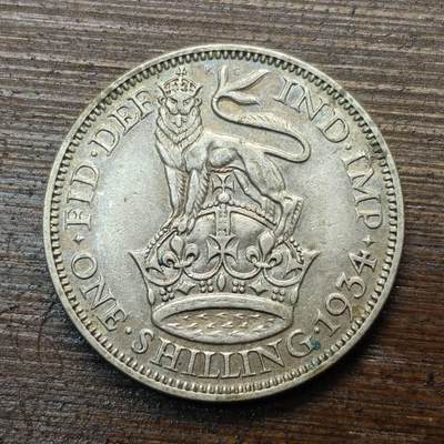 【春节前最后一拍，下一场3.3号】★第139加场★银币专场 不寄存，200包邮。不满200元，支付5元运费。《接受代拍 代送NGC评级》 - 83【无寄存】英国 1934年 1先令 银币