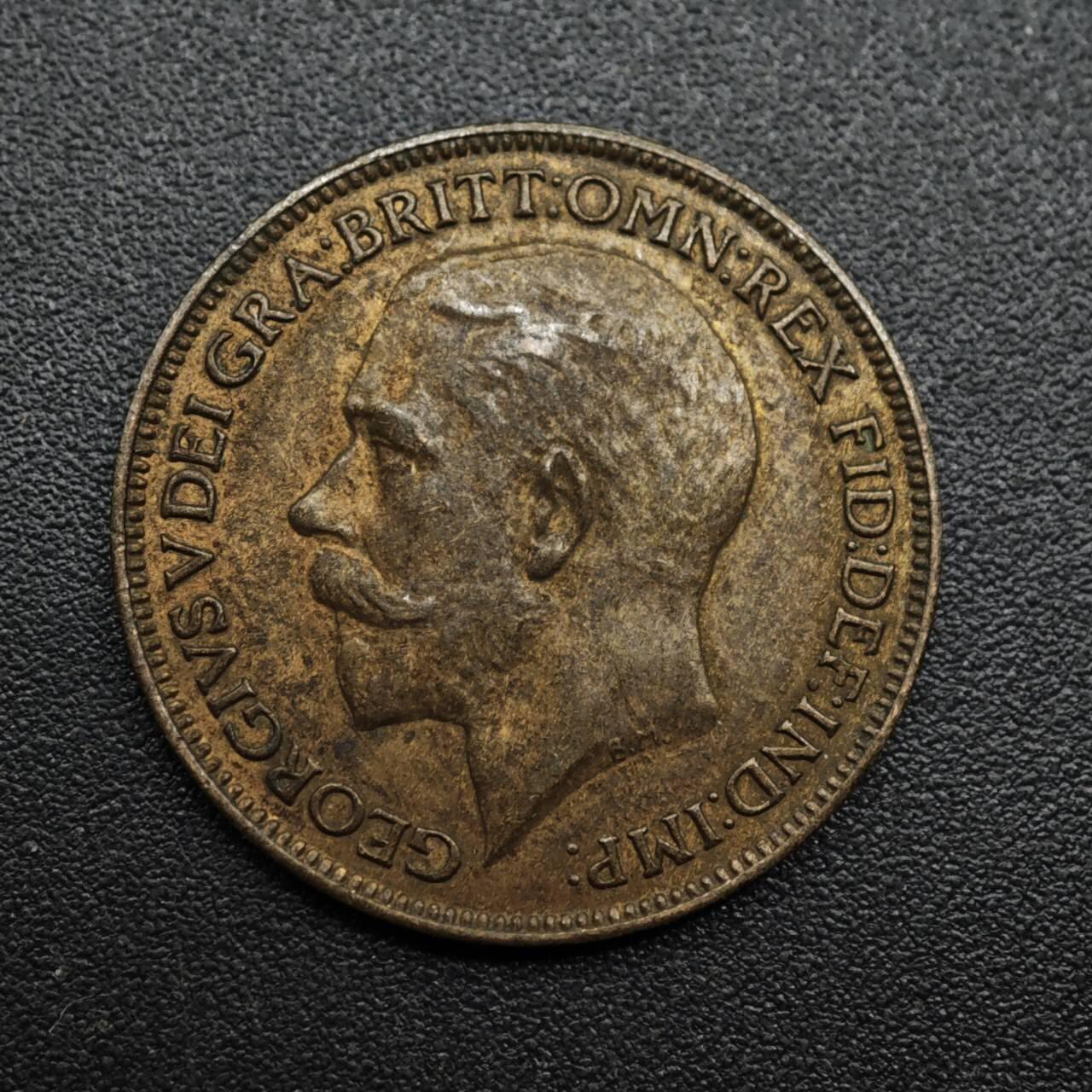 【淘币小摊】限时拍第八百六十拍  老铜币场  满百包邮可预留两周  周一统一发货  英国1924年乔治五世法新铜币