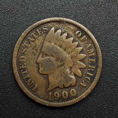 【淘币小摊】限时拍第八百六十拍  老铜币场  满百包邮可预留两周  周一统一发货  - 美国1900年印第安一分铜币