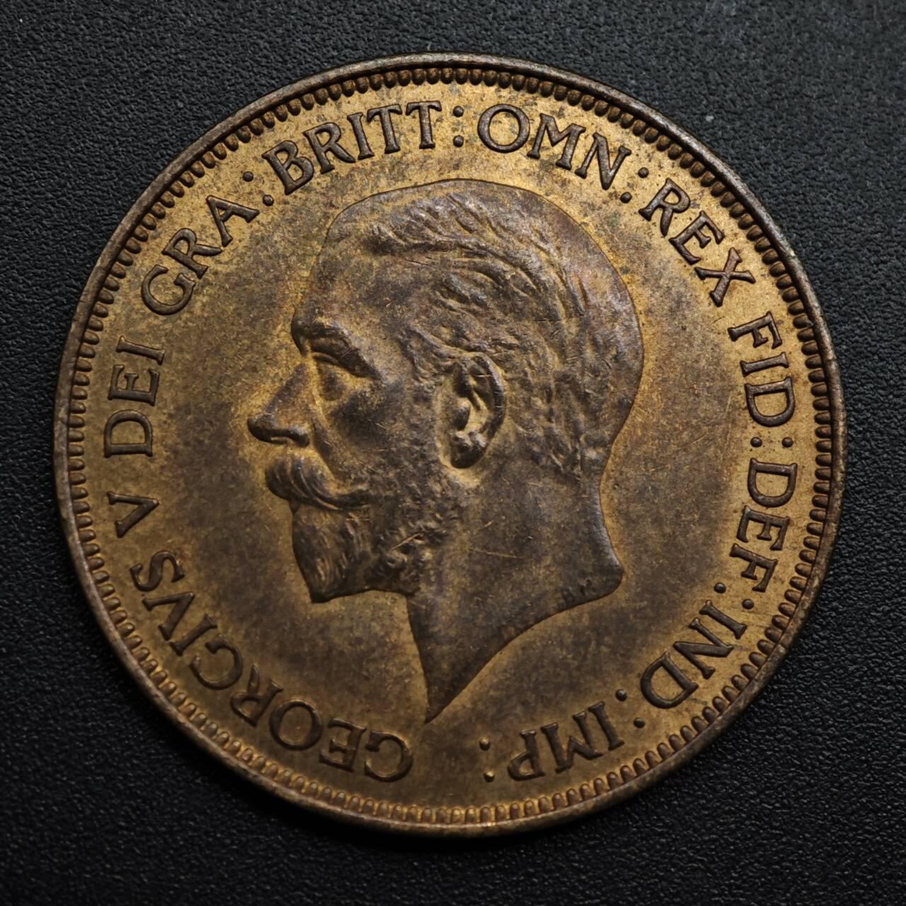 【淘币小摊】限时拍第八百六十拍  老铜币场  满百包邮可预留两周  周一统一发货  英国1936年乔治五世一便士铜币