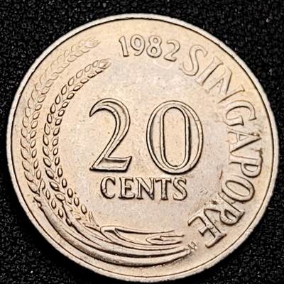 泉币菌-第180场- 精品福利场 - 新加坡20分 箭鱼23.7mm 1982年