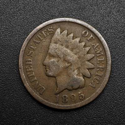 【淘币小摊】限时拍第八百六十拍  老铜币场  满百包邮可预留两周  周一统一发货  - 美国1895年印第安一分铜币