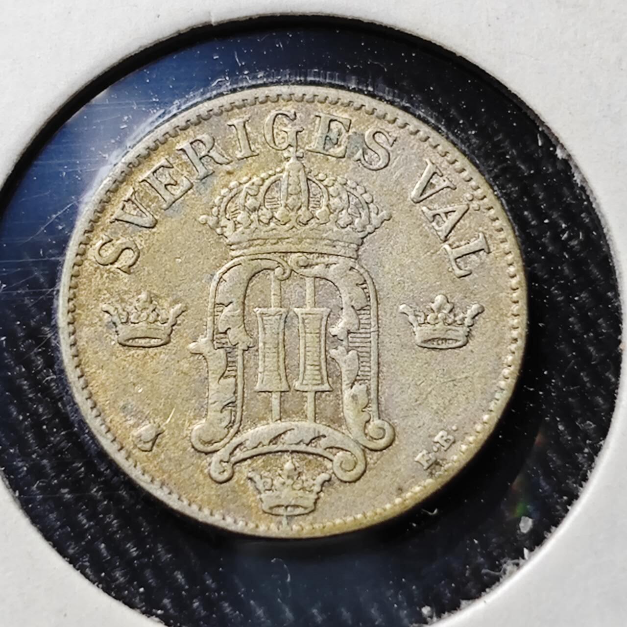 KK钱币收藏小铺  第398期 百期特拍（四拍之二） 2月预留时间 周末发货  1907瑞典10欧尔银币