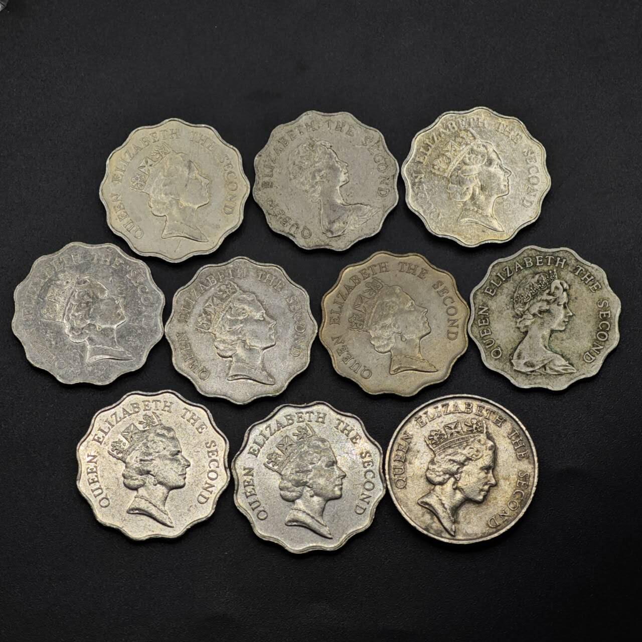 【淘币小摊】限时拍第八百五十八拍  散币场  满百包邮可预留两周  周一统一发货  香港贰圆伍圆10枚