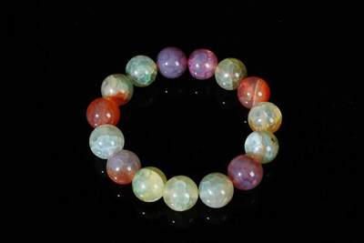 上海都达杂项专场十八（全场包邮） - 天然糖果色玛瑙手串 附鉴定证书