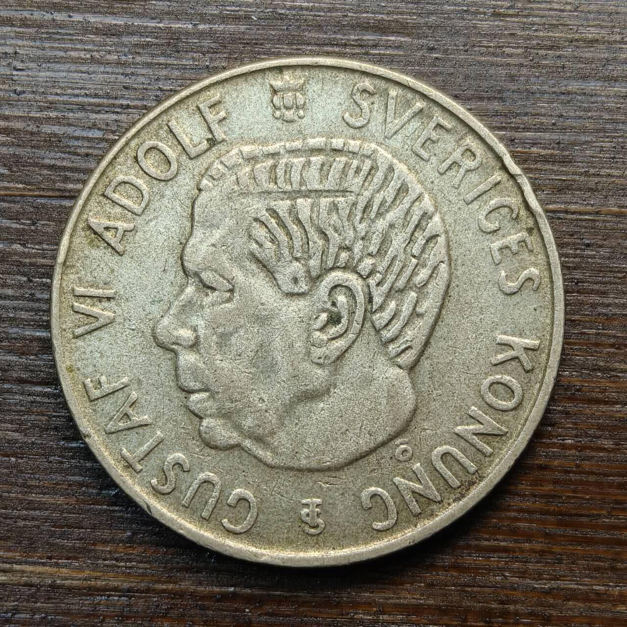 【春节前最后一拍，下一场3.3号】★第139加场★银币专场 不寄存，200包邮。不满200元，支付5元运费。《接受代拍 代送NGC评级》 43【无寄存】瑞典 1952年 1克朗 银币