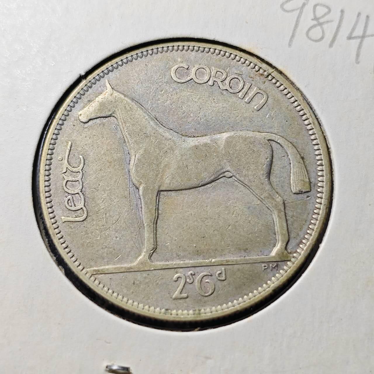 KK钱币收藏小铺  第398期 百期特拍（四拍之二） 2月预留时间 周末发货  1928爱尔兰2.5先令银币