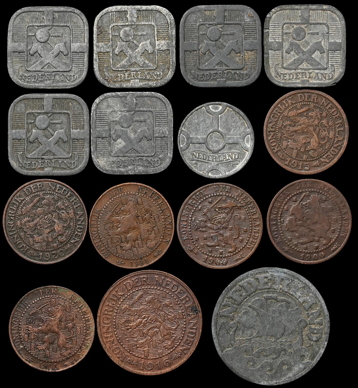 修遠堂世界钱币第103期 20世纪荷兰旧钱币 第一组