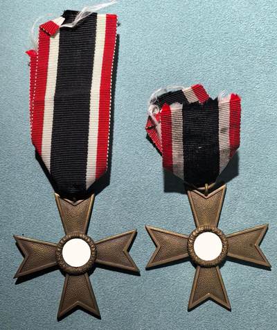 盛世勋华——号角文化勋章邮票专场拍卖第303期 - 德国（1939）二级无剑战功十字勋章 铜质 2枚