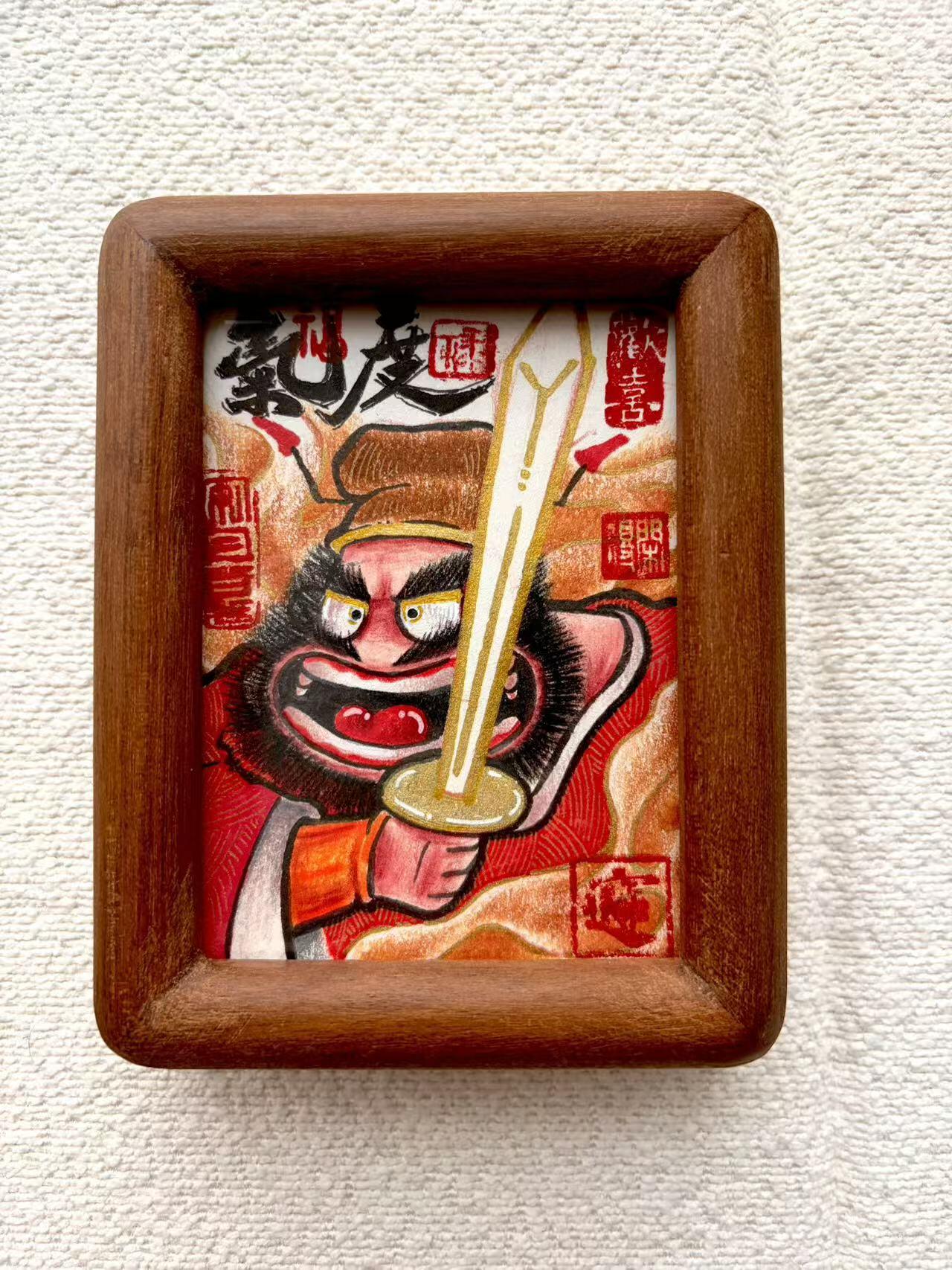 天玑星卡拍第167期《2.2周一截拍》持续收拍收评中 满赠卡需备注 【手绘画框】居子 钟馗 手绘摆台