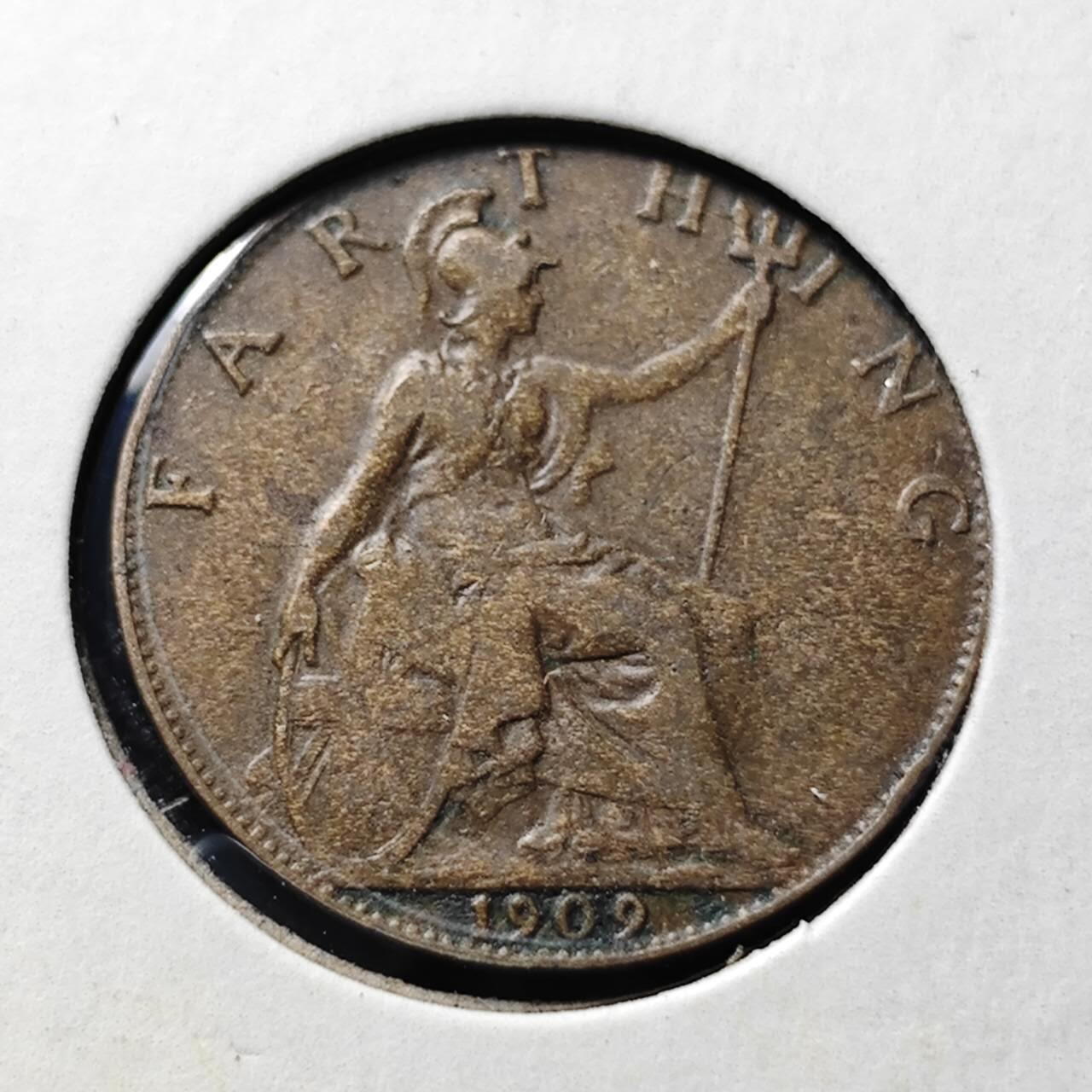 KK钱币收藏小铺  第398期 百期特拍（四拍之二） 2月预留时间 周末发货  1909英国爱七1法新铜币