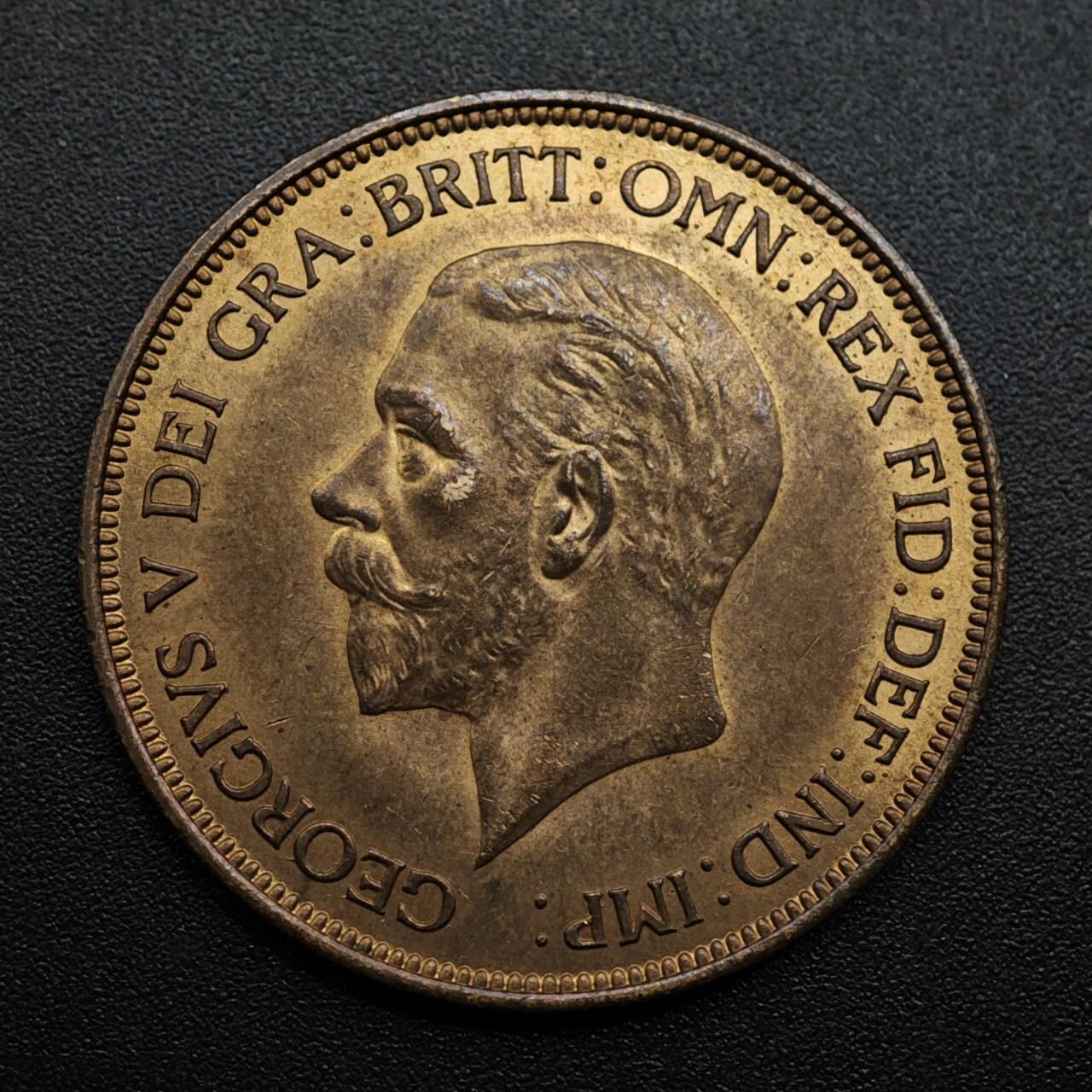 【淘币小摊】限时拍第八百六十拍  老铜币场  满百包邮可预留两周  周一统一发货  英国1936年乔治五世一便士铜币