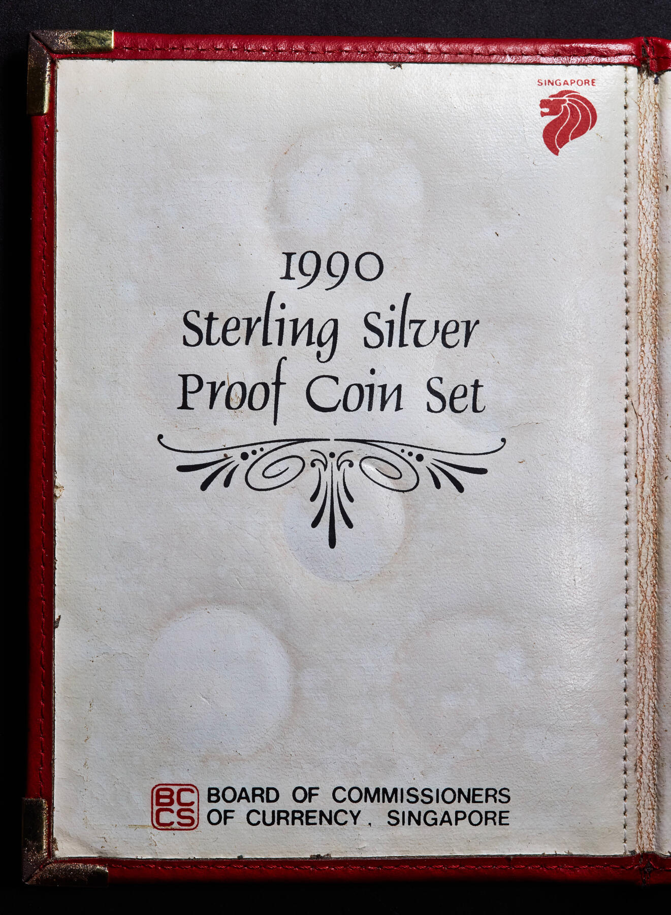 【俄甄集藏】马年新春第一拍 2026年(048)02-25星期三 晚 19:30 全场包邮 新加坡1990年1分-1元6枚精制全银封装套币，原盒证，总重：28.71克，925银，发行量15000套