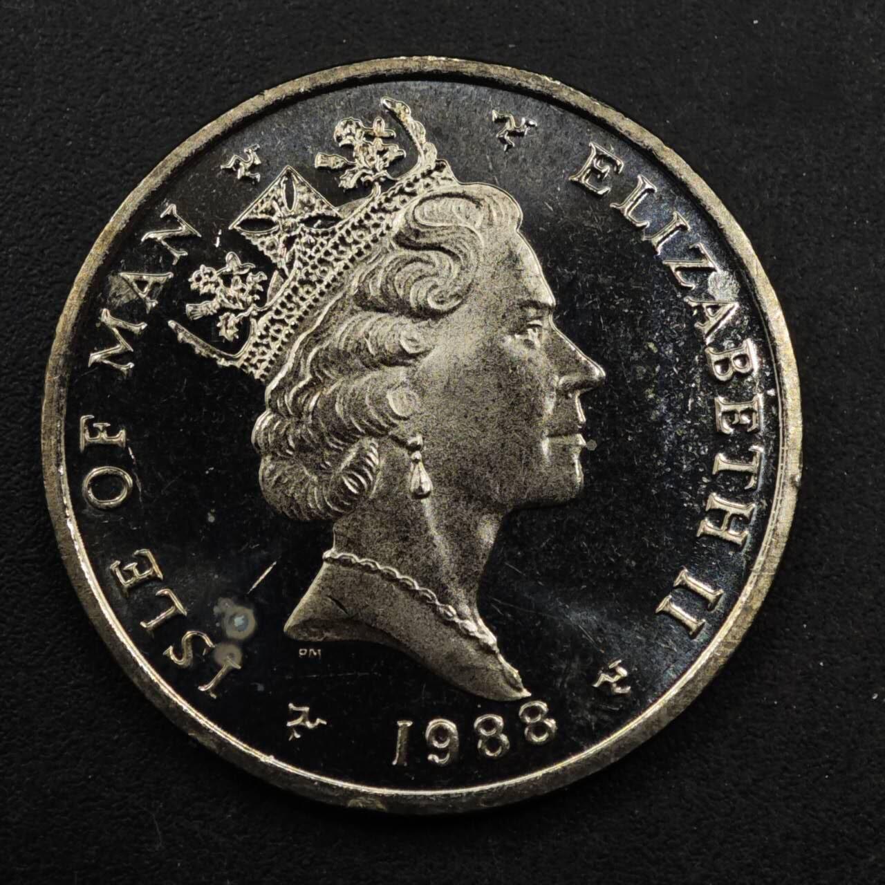 【淘币小摊】限时拍第八百五十八拍  散币场  满百包邮可预留两周  周一统一发货  马恩岛1988年地球10便士镍币