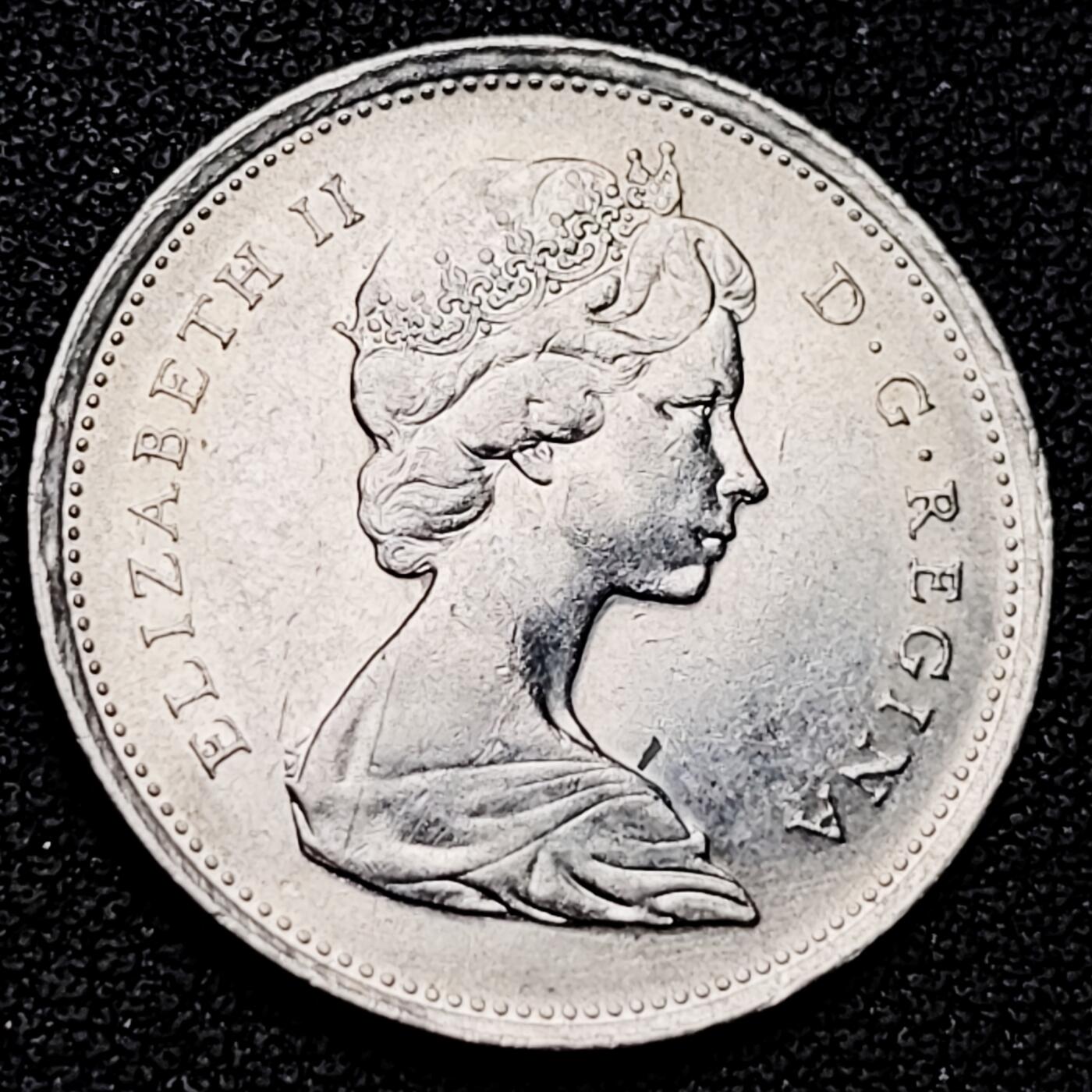 泉币菌-第180场- 精品福利场 1969年加拿大25分 驯鹿23.88mm 