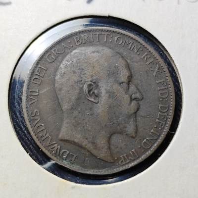 KK钱币收藏小铺  第398期 百期特拍（四拍之二） 2月预留时间 周末发货 -  英国爱七半便士铜币