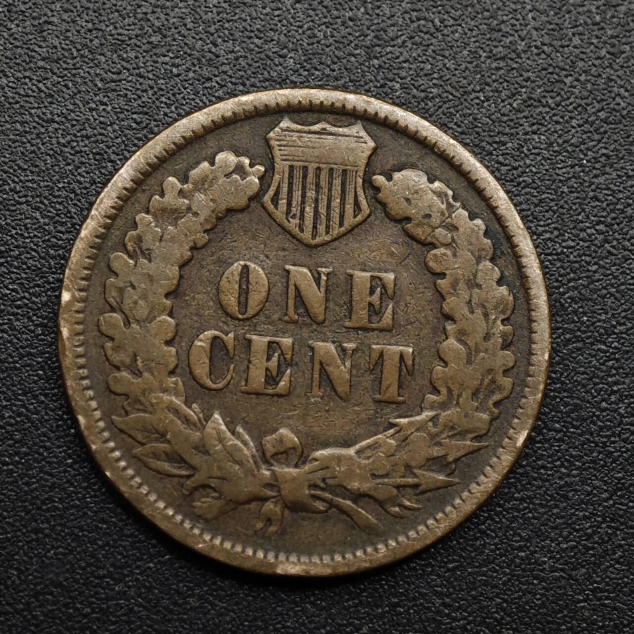 【淘币小摊】限时拍第八百六十拍  老铜币场  满百包邮可预留两周  周一统一发货  美国1900年印第安一分铜币