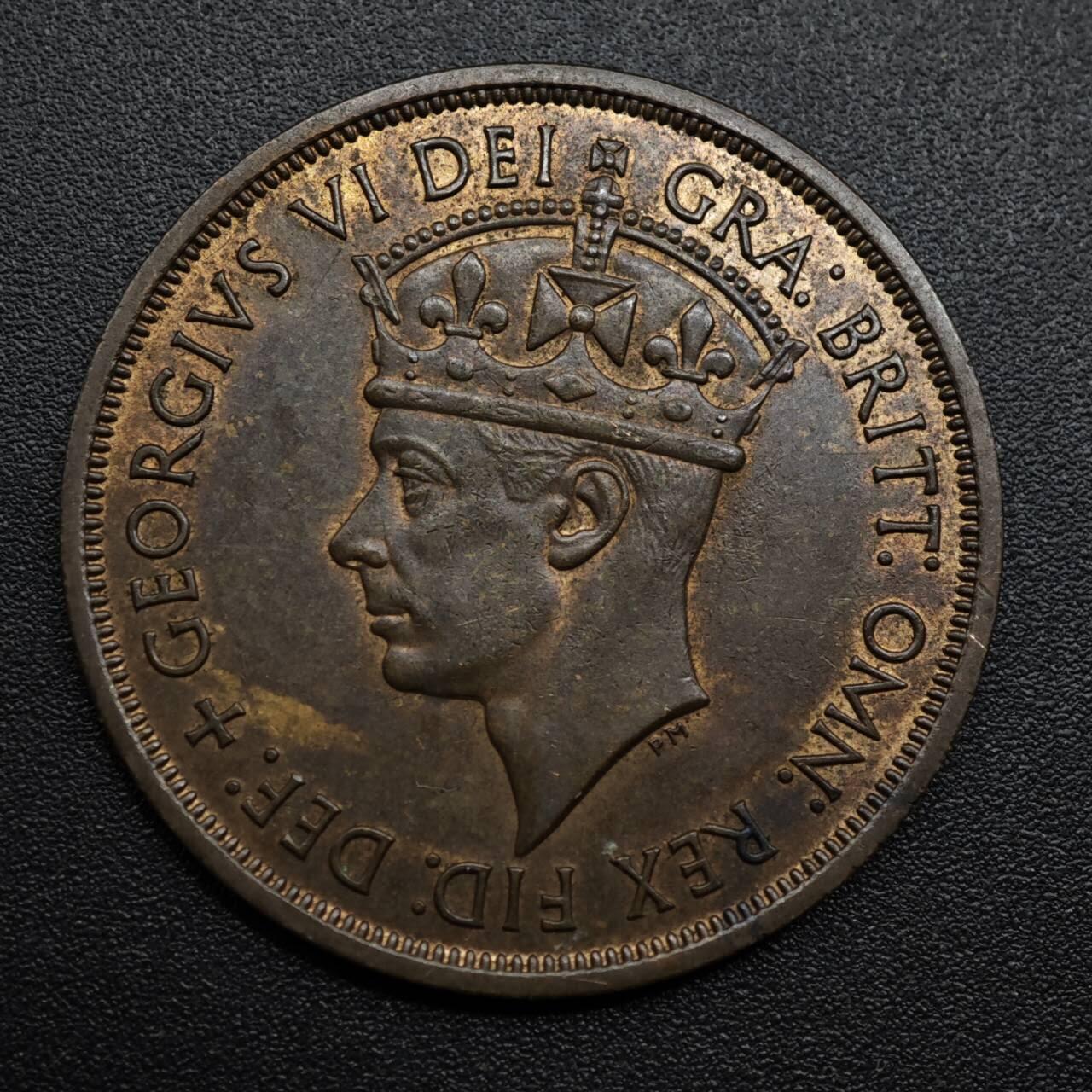 【淘币小摊】限时拍第八百六十拍  老铜币场  满百包邮可预留两周  周一统一发货  泽西岛1945年乔治六世1/12先令铜币