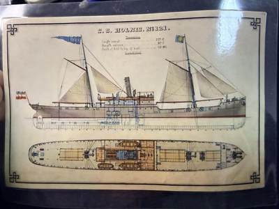 （店主清仓 大量自藏 制服徽章盛宴）罗岚⭐爱藏⭐甄选专拍第五场-分享拍场赚佣（实体经营） - 帝德19世纪蒸汽船“霍尔米斯号“设计图纸 具体看简介