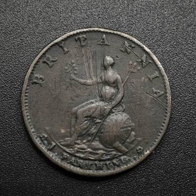 【淘币小摊】限时拍第八百六十拍  老铜币场  满百包邮可预留两周  周一统一发货  - 英国1799年乔治三世法新铜币