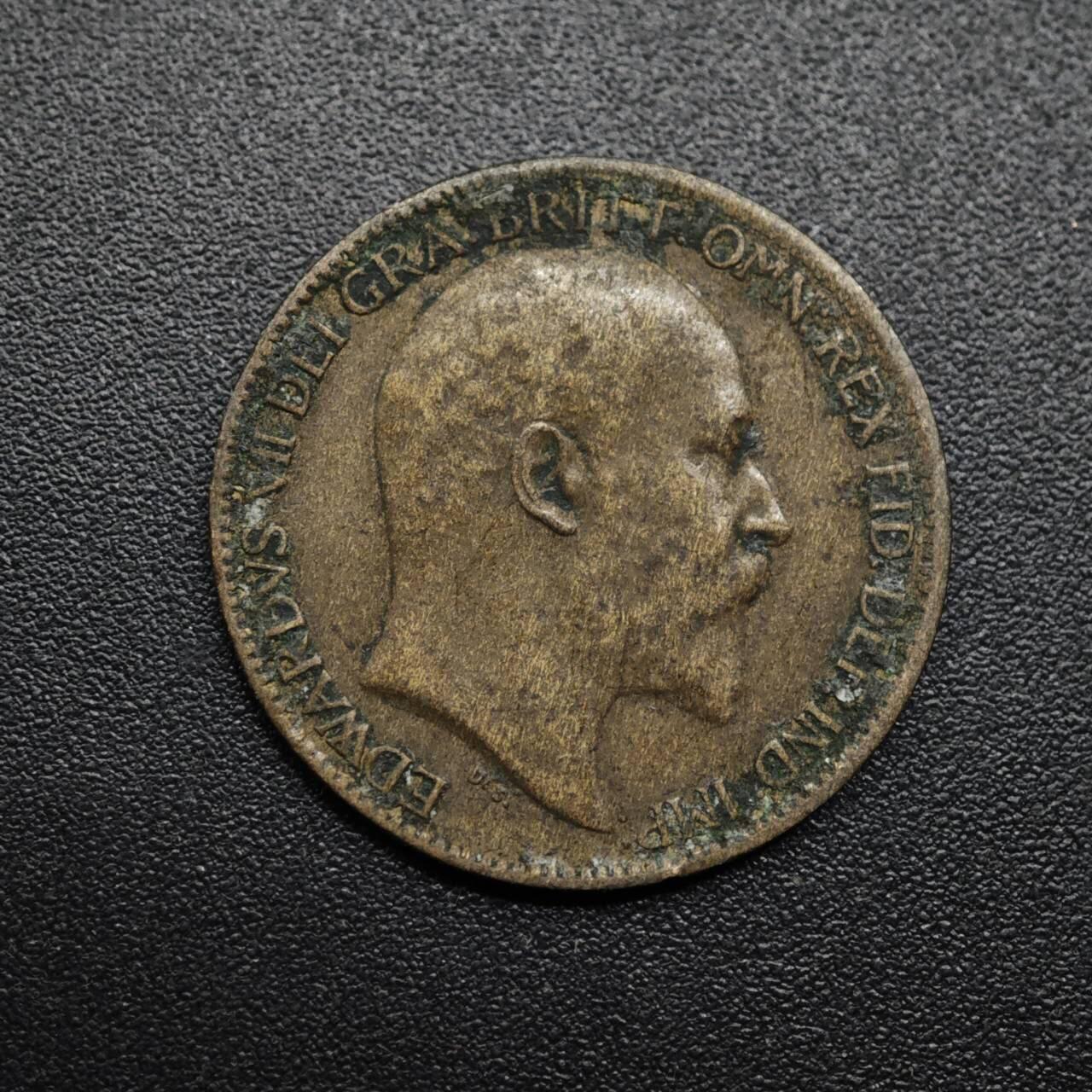 【淘币小摊】限时拍第八百六十拍  老铜币场  满百包邮可预留两周  周一统一发货  英国1909年爱德华七世法新铜币