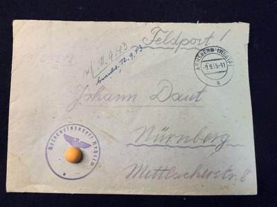 （店主清仓 大量自藏 制服徽章盛宴）罗岚⭐爱藏⭐甄选专拍第五场-分享拍场赚佣（实体经营） - 德意志第三帝国战时军事公务信封--由内海姆摩托车厂寄出 详细看简介