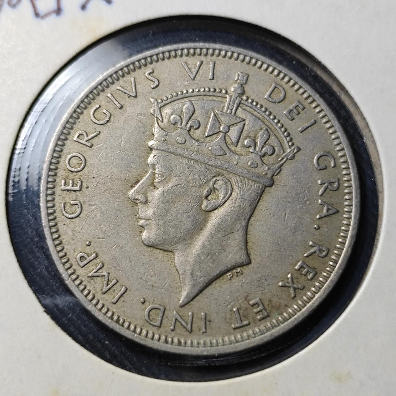 KK钱币收藏小铺  第398期 百期特拍（四拍之二） 2月预留时间 周末发货  1947英属塞浦路斯乔六2先令镍币  发行量72万 独年