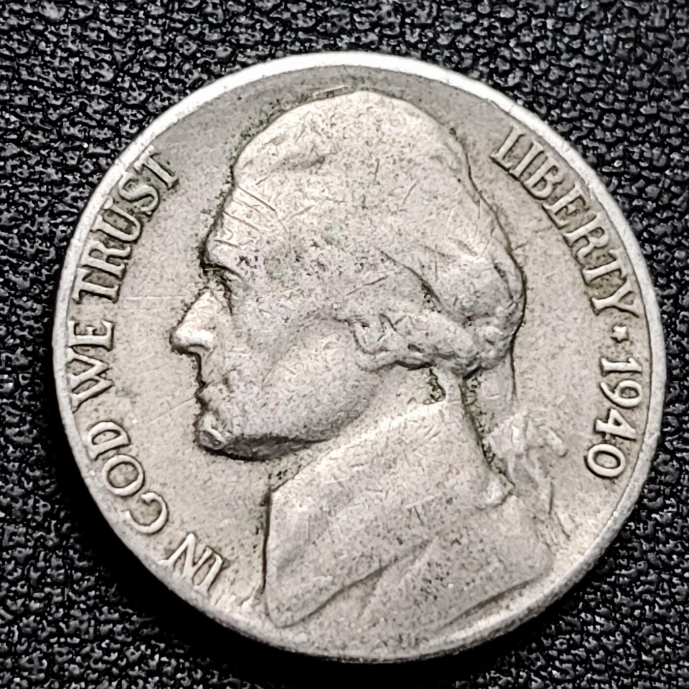 泉币菌-第180场- 精品福利场 早期 美国1940年5美分纪念币 杰斐逊 及 故居蒙蒂塞洛庄园 21mm 