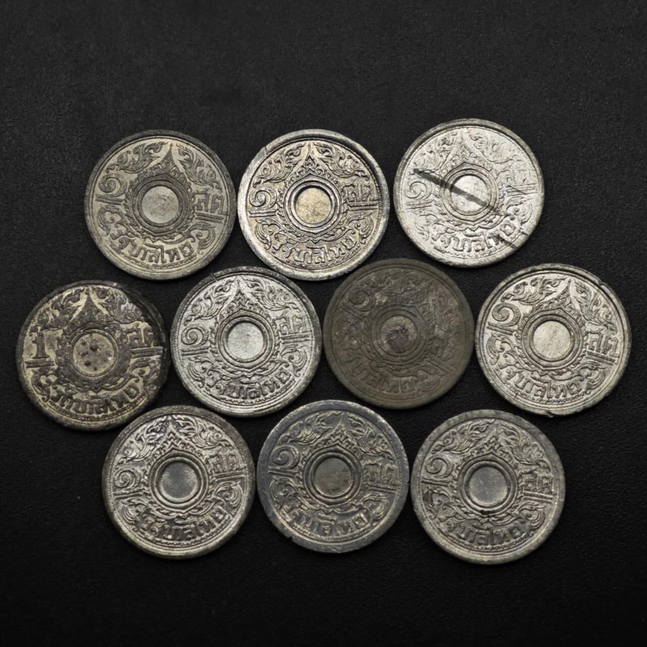 【淘币小摊】限时拍第八百五十八拍  散币场  满百包邮可预留两周  周一统一发货  泰国1萨当锡币10枚