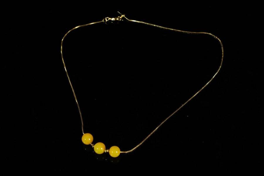 上海都达杂项专场十八（全场包邮） 天然黄玛瑙圆珠三生三世挂件 附鉴定证书