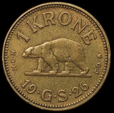 修遠堂世界钱币第103期 - 1926年格陵兰1克朗
