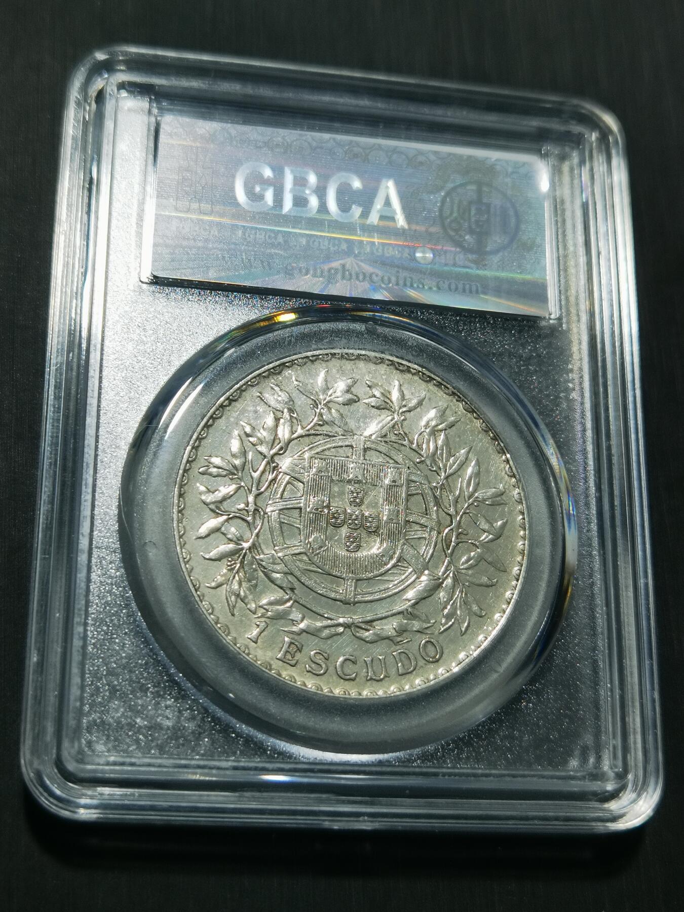 天下钱庄专场欢迎参拍 葡萄牙自由女神1埃斯库多银币