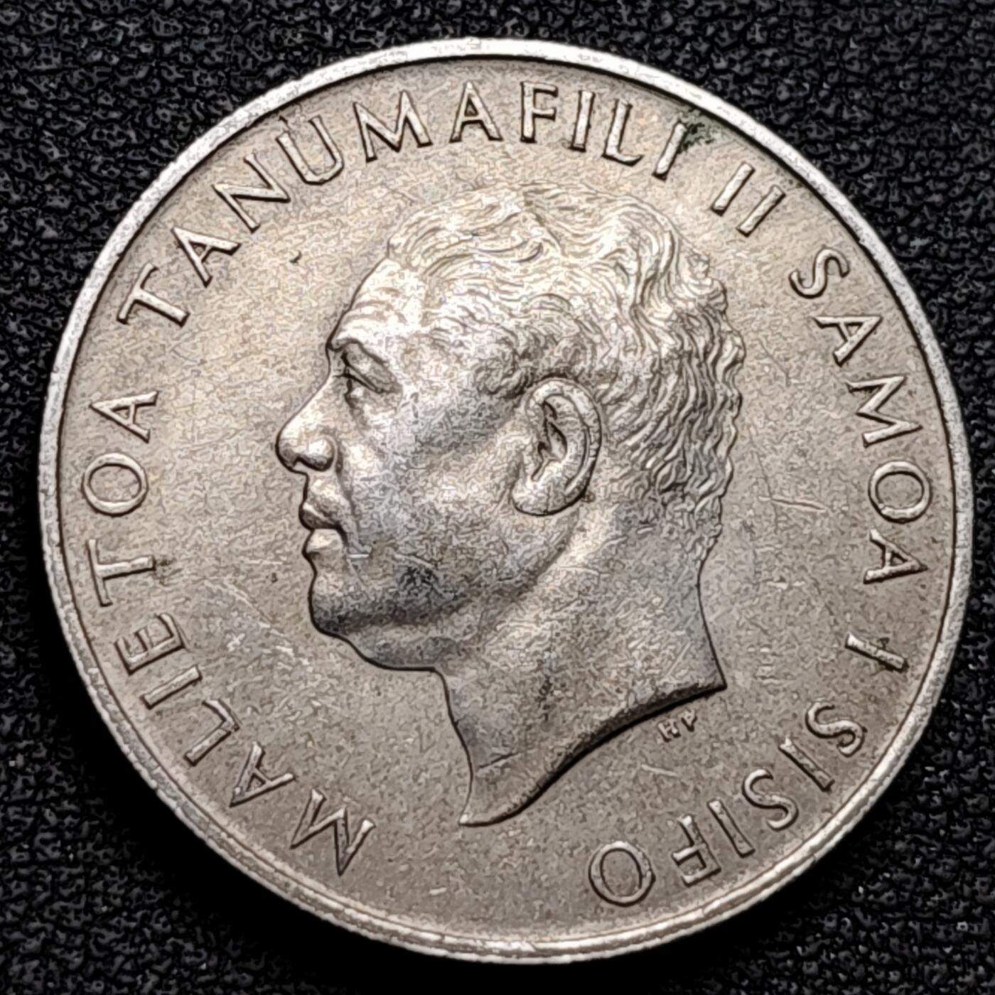 泉币菌-第180场- 精品福利场 萨摩亚1967年20分铜镍币 国王塔努马菲利 28.5MM 独立年