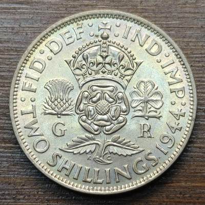 【春节前最后一拍，下一场3.3号】★第139加场★银币专场 不寄存，200包邮。不满200元，支付5元运费。《接受代拍 代送NGC评级》 - 73【无寄存】英国 1944年 2先令 银币