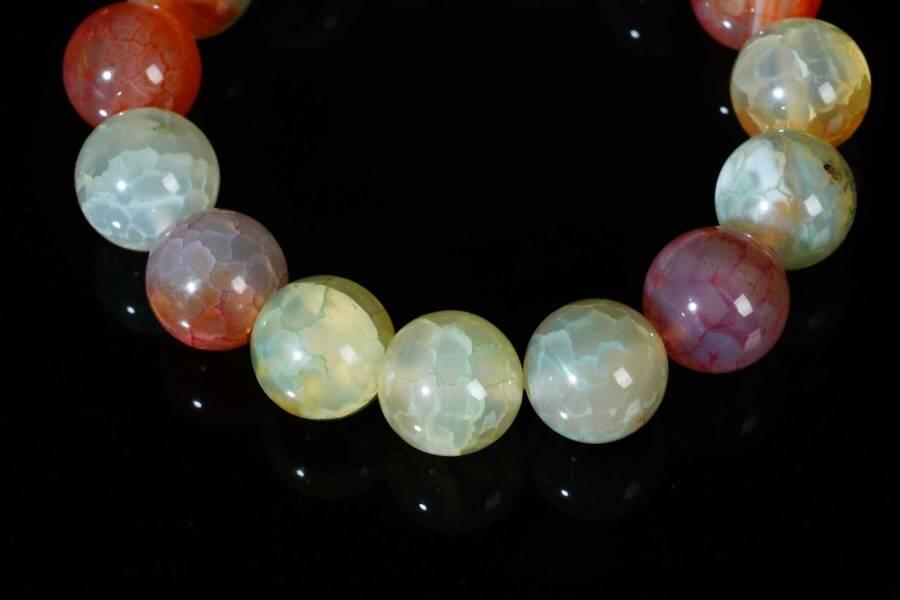 上海都达杂项专场十八（全场包邮） 天然糖果色玛瑙手串 附鉴定证书