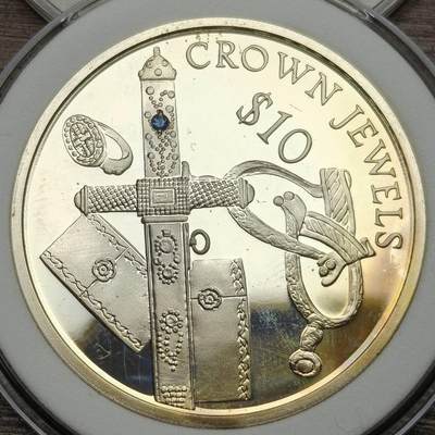 【春节前最后一拍，下一场3.3号】★第139加场★银币专场 不寄存，200包邮。不满200元，支付5元运费。《接受代拍 代送NGC评级》 - 111【无寄存】塞拉利昂 2006年 10元 银币 镶蓝宝石