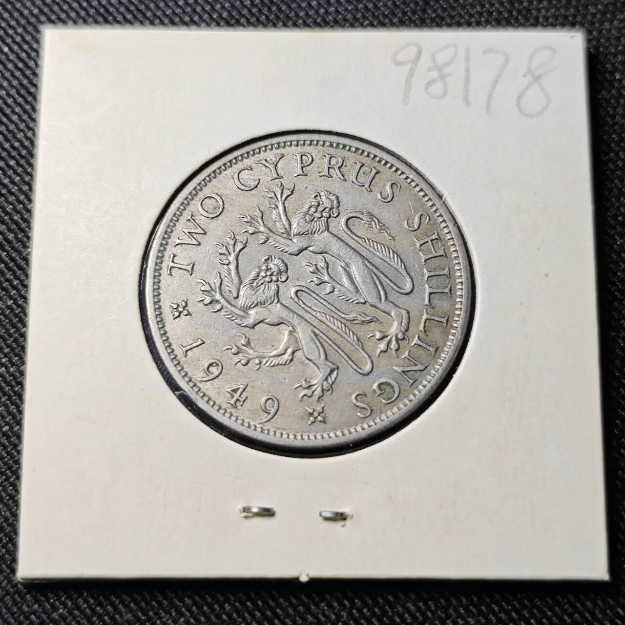 KK钱币收藏小铺  第398期 百期特拍（四拍之二） 2月预留时间 周末发货  1949英属塞浦路斯乔六2先令镍币 发行量72万 独年