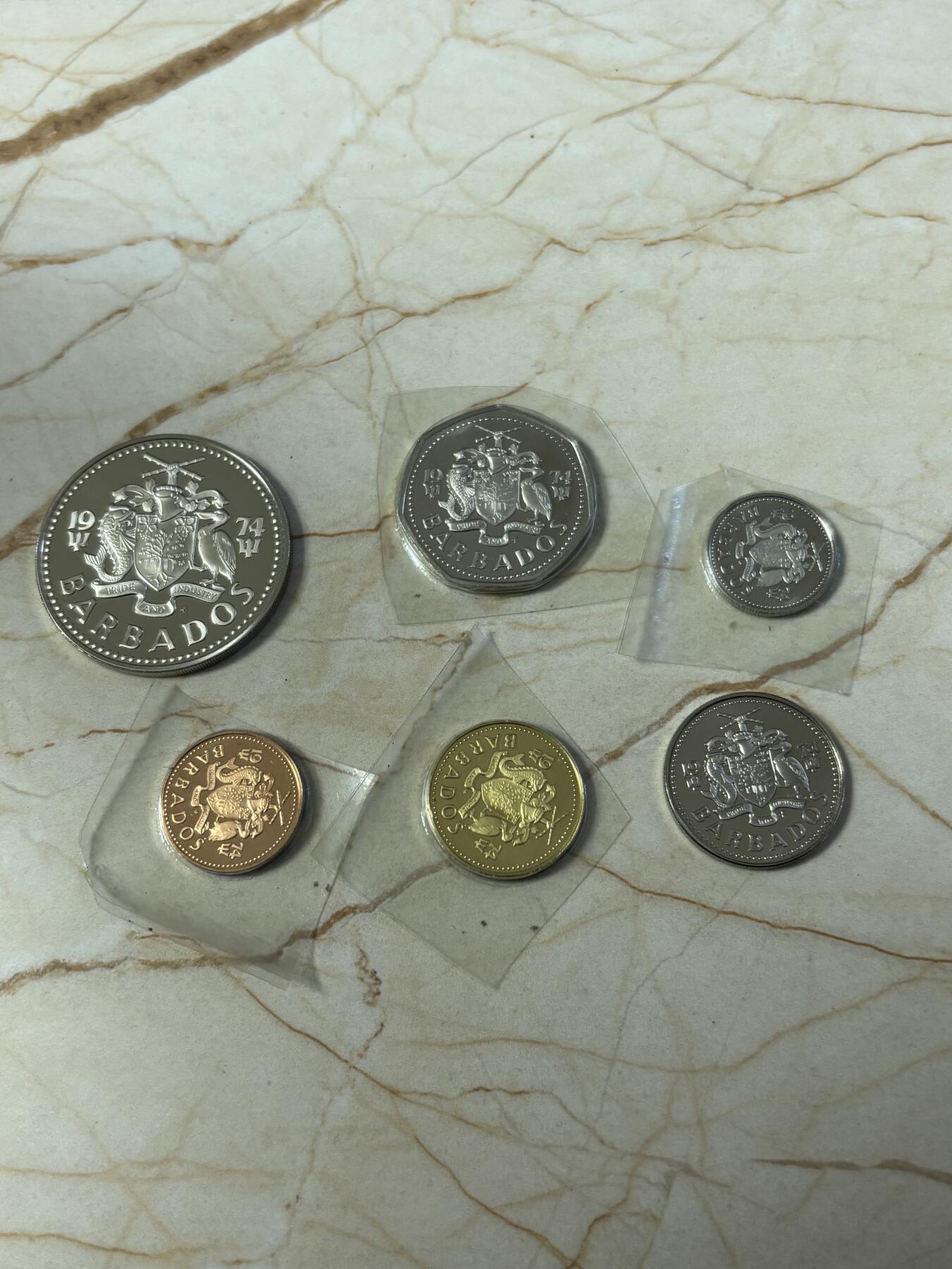 第190期拍卖 巴巴多斯1974年纪念币6枚套