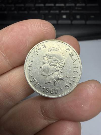 2025年集古藏今外币拍卖第二期-第2场—（总第302拍），可以寄存60天，满160元包邮。 - 1967年法属新喀里多尼亚10法郎