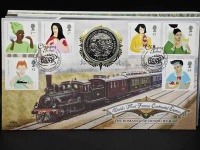 【淘币小摊】限时拍第八百六十二拍  克朗币邮币封场  满百包邮可预留两周  周一统一发货  - 马恩岛1998年火车125周年克朗纪念币邮币封