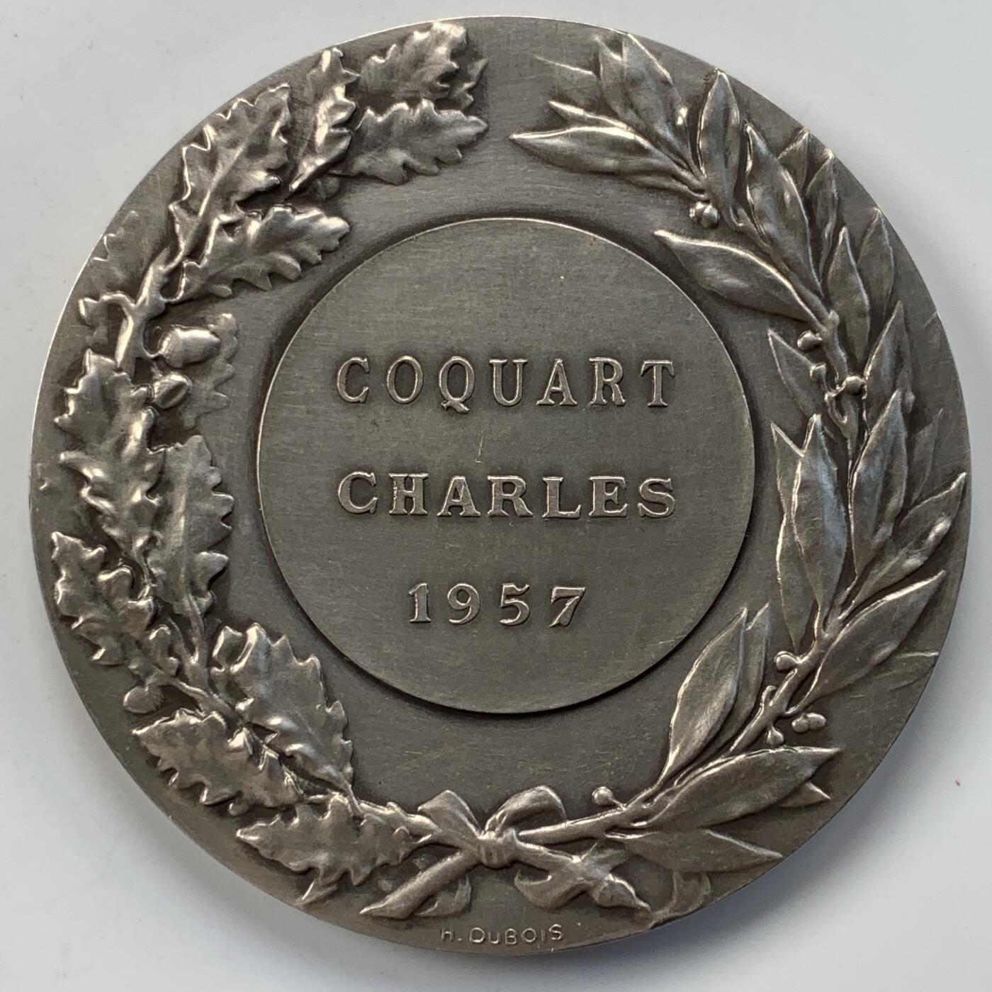 掌中浮雕-藏着的欧洲第052场 1957年法国巴黎皇家造币厂景观大银章，65.2mm，148.14g