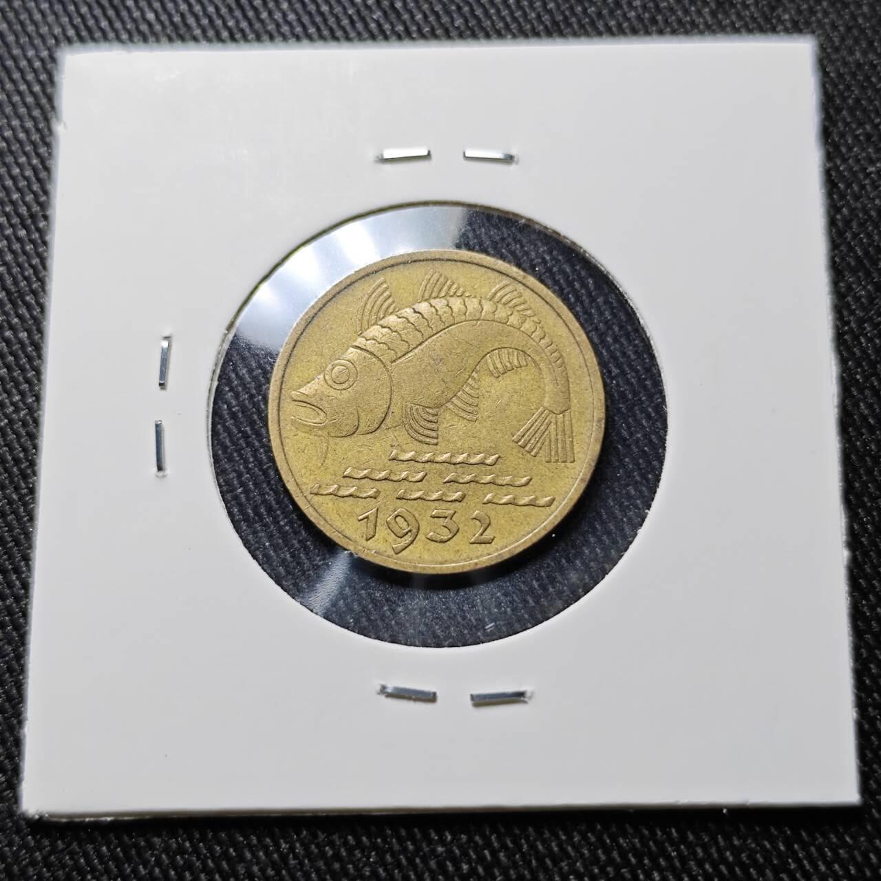 KK钱币收藏小铺  第398期 百期特拍（四拍之二） 2月预留时间 周末发货  1932但泽10芬尼铜币