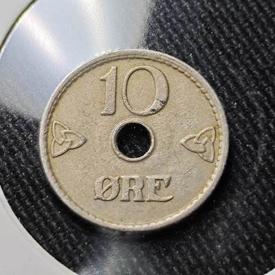 KK钱币收藏小铺  第391期  2月预留时间 周末发货 -  1949挪威10欧尔镍币