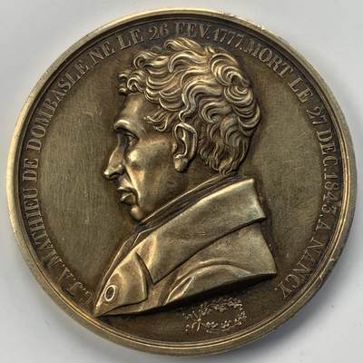 掌中浮雕-藏着的欧洲第052场 - 1856年法国农业协会颁发的镀金银章，54mm，82.46g