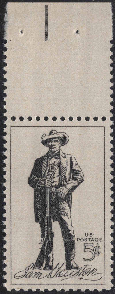 洪涛臻品批发群 精选邮票限时拍卖第1244期  - 1964美国德克萨斯州长--山姆休斯顿 雕版1全套大宽边 原胶全品！