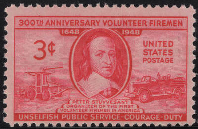 洪涛臻品批发群 精选邮票限时拍卖第1244期  - 1948美国志愿消防员组织者-消防车1全新 雕刻版原胶全品！