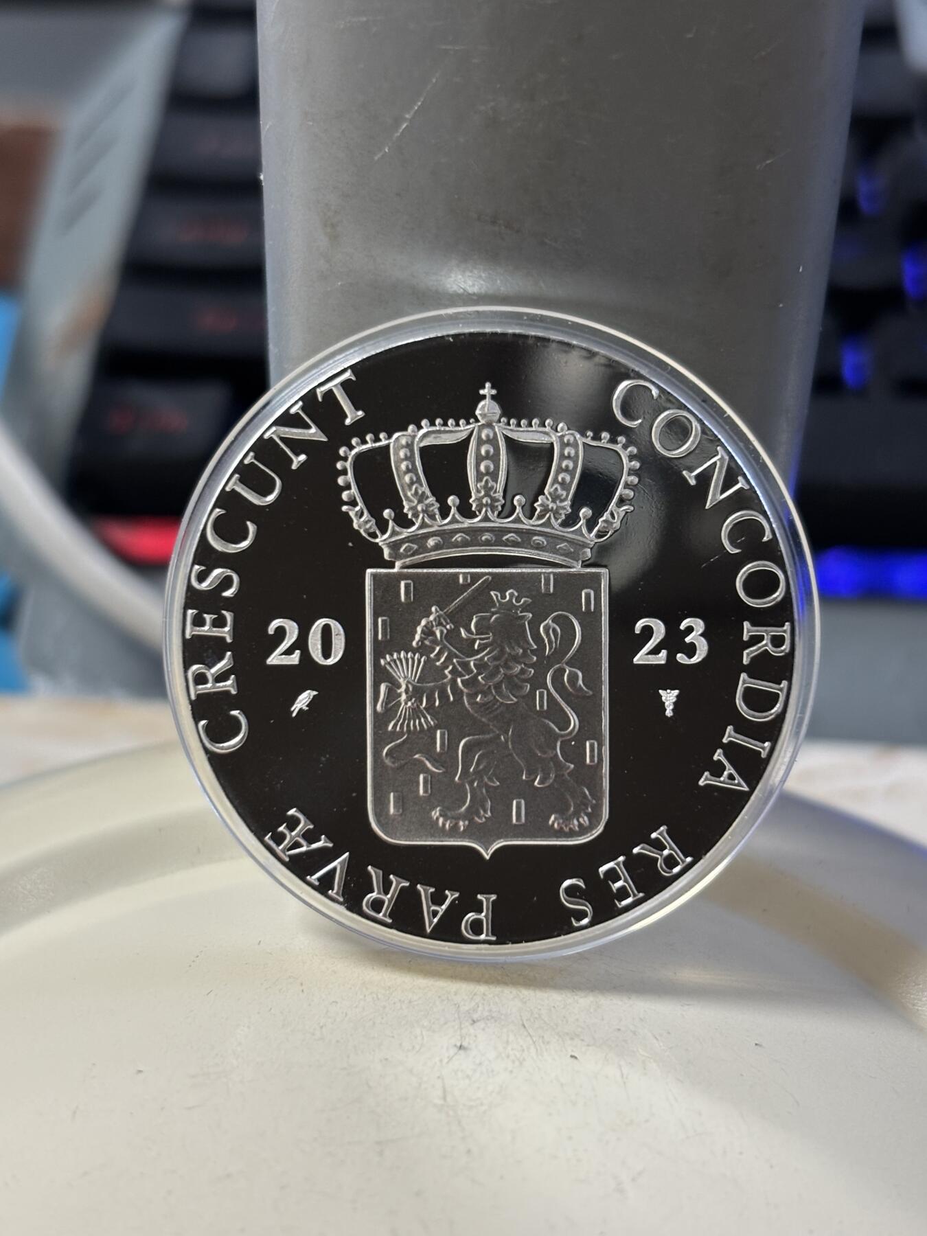 第190期拍卖 荷兰2023年杜卡特城堡系列城堡纪念银章，837银，28.25克，发行2000枚，盒子有压痕