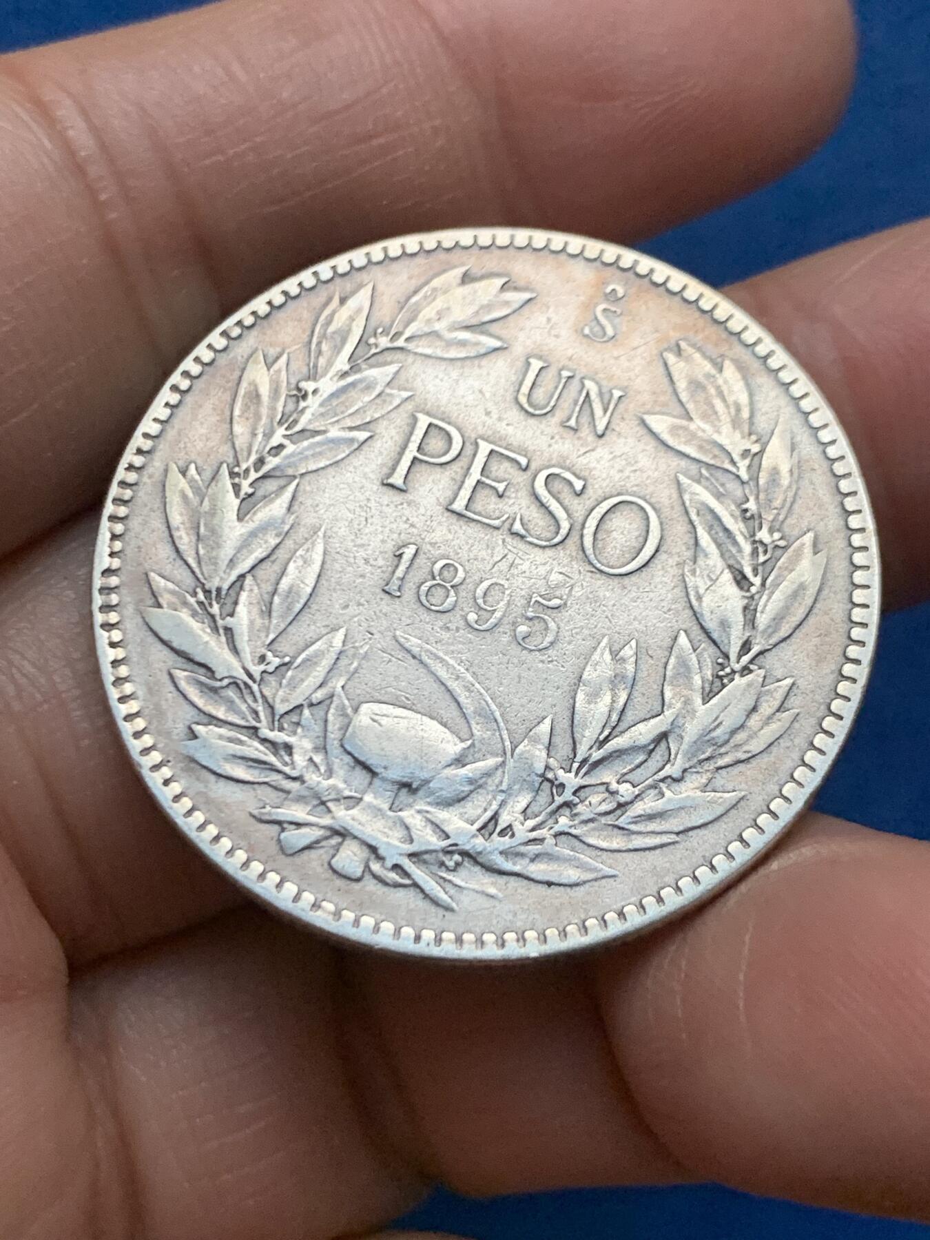 《竞宝斋》第463-465场 周日，周一，周二，3场连拍 （全场包邮）欢迎送拍 智利1895年秃鹫1比索银币